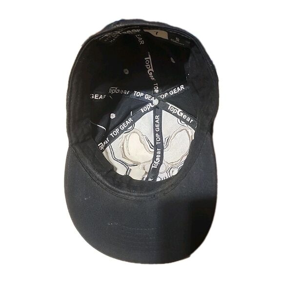 Top Gear Skull Fitted Hat Y2K Era Size 7 Black Tan - Picture 6 of 7